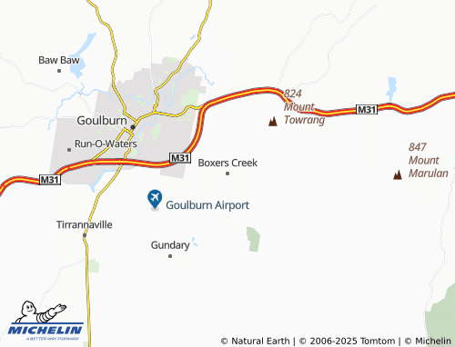 MICHELIN Boxers Creek map - ViaMichelin