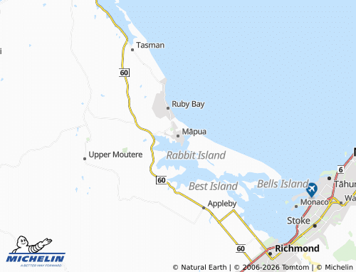 MICHELIN-Landkarte Māpua - ViaMichelin