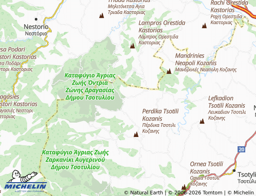 Carte MICHELIN Damaskinia - ViaMichelin