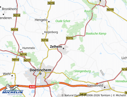 Carte MICHELIN Zelhem - ViaMichelin