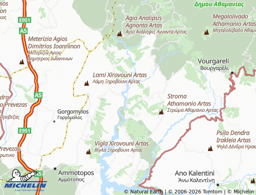 MICHELIN Vathykampos map - ViaMichelin