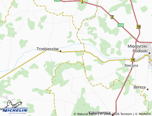 MICHELIN-Landkarte Dębowierzchy - ViaMichelin