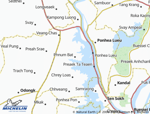 Mapa MICHELIN Phnum Bat - ViaMichelin