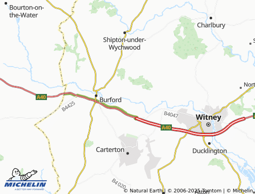 MICHELIN Swinbrook and Widford map - ViaMichelin