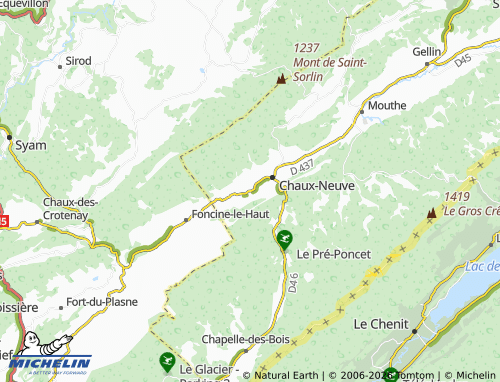 Kaart MICHELIN Châtelblanc - ViaMichelin
