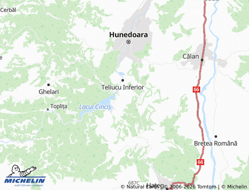 Mapa MICHELIN Cinciș-Cerna - ViaMichelin