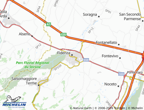 MICHELIN Fidenza map - ViaMichelin