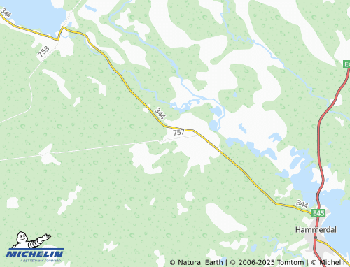 MICHELIN Sikås (Västra Delen) map - ViaMichelin