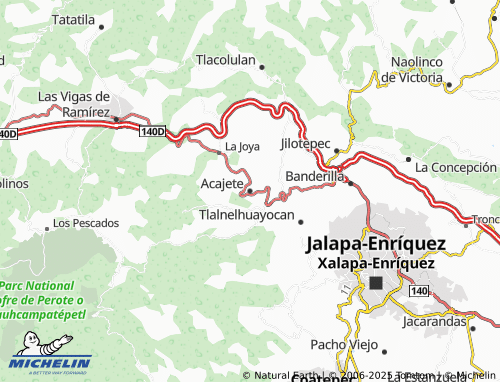 Mappa MICHELIN Acajete - ViaMichelin