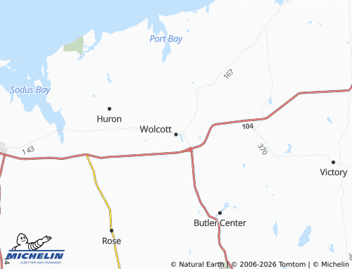 Mapa MICHELIN Wolcott - ViaMichelin