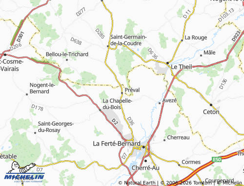 MICHELIN Préval map - ViaMichelin