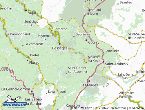 Mappa MICHELIN Robiac-Rochessadoule - ViaMichelin