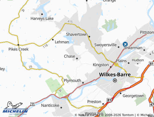 Mappa MICHELIN Chase - ViaMichelin