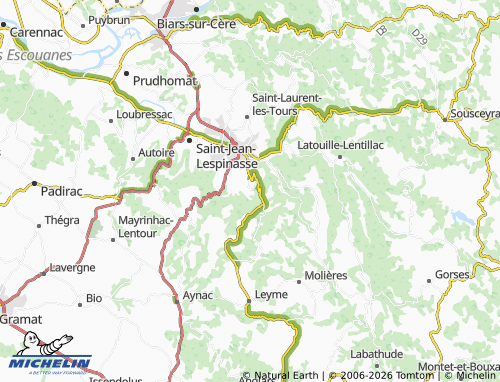 MICHELIN Saint-Vincent-du-Pendit map - ViaMichelin