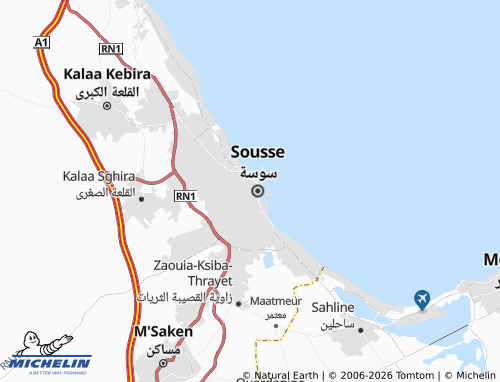 Kaart MICHELIN Sousah al-Madeenah - ViaMichelin