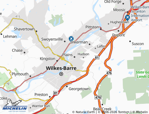 Mappa MICHELIN Plains - ViaMichelin