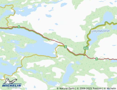 MICHELIN Eikefjord map - ViaMichelin