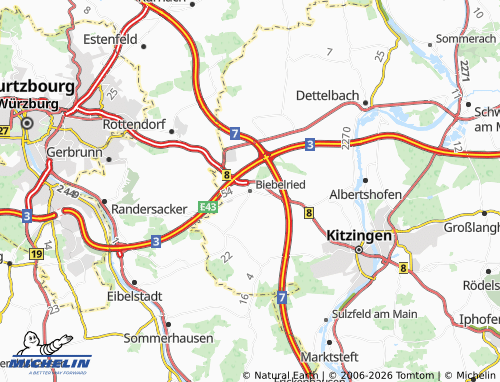 Mappa MICHELIN Biebelried - ViaMichelin