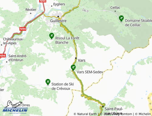 MICHELIN Vars map - ViaMichelin