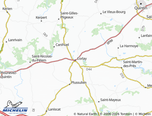 MICHELIN Le Haut-Corlay map - ViaMichelin
