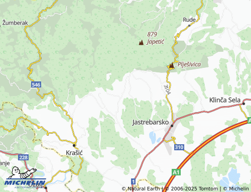 MICHELIN Belčići map - ViaMichelin