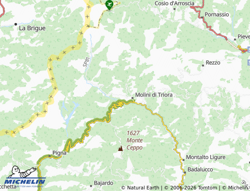MICHELIN Triora map - ViaMichelin