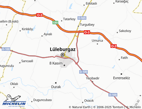 MICHELIN Güneş map - ViaMichelin