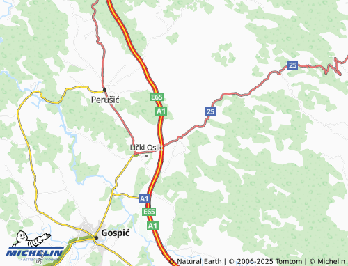 MICHELIN Nikšići (Široka kula) map - ViaMichelin
