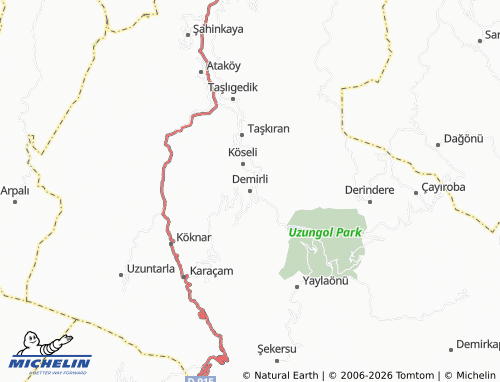 MICHELIN Demirli map - ViaMichelin