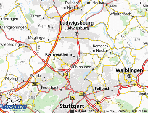Mapa MICHELIN Kornwestheim - ViaMichelin