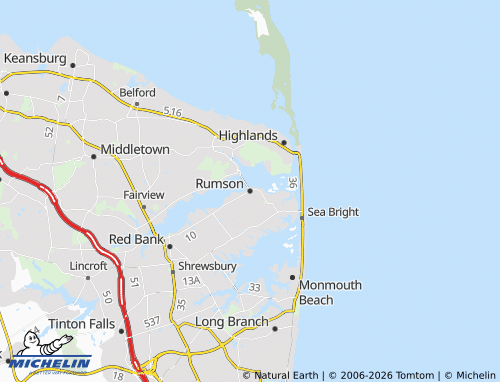 Carte MICHELIN Rumson - ViaMichelin