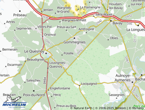 Carte MICHELIN Herbignies - ViaMichelin