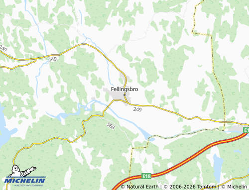 MICHELIN Fellingsbro map - ViaMichelin