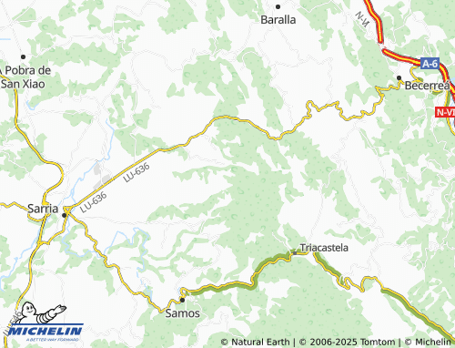 MICHELIN Vilouzán (Santo Estevo) map - ViaMichelin