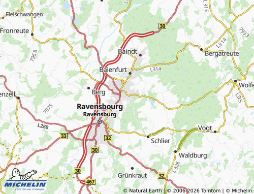 Mapa MICHELIN Weingarten - ViaMichelin