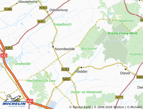 Kaart MICHELIN Vledderveen - ViaMichelin
