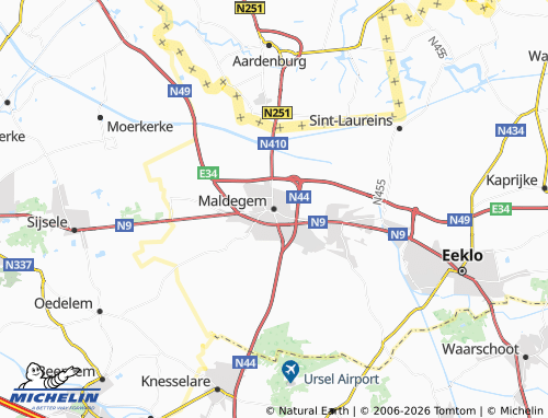 Mapa MICHELIN Maldegem - ViaMichelin