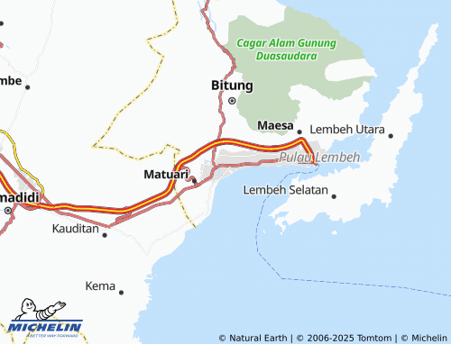 MICHELIN Girian Bawah map - ViaMichelin