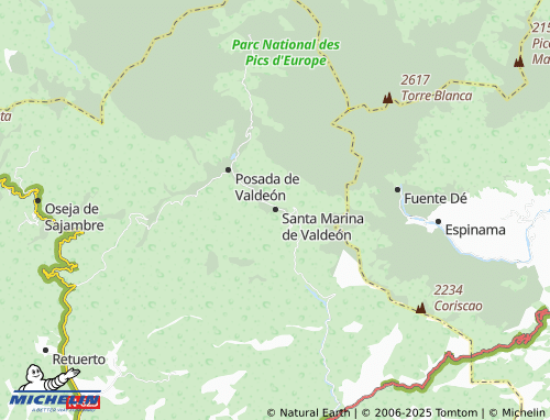 MICHELIN Santa Marina de Valdeón map - ViaMichelin