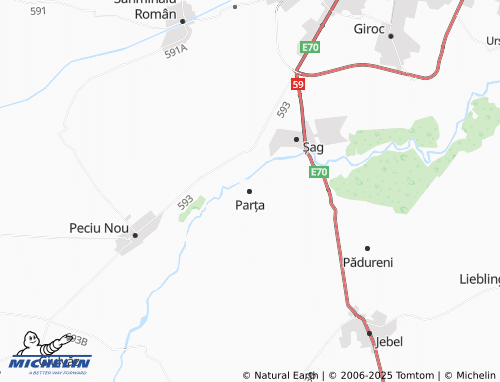 MICHELIN Parța map - ViaMichelin