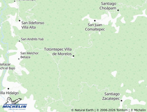 MICHELIN Totontepec Villa de Morelos map - ViaMichelin