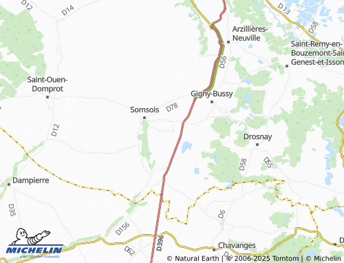 Carte MICHELIN Lignon - ViaMichelin