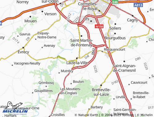 MICHELIN Laize-la-Ville map - ViaMichelin