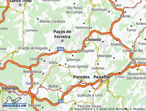 MICHELIN Sobrosa map - ViaMichelin