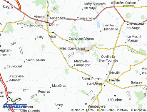 MICHELIN Cauvigny map - ViaMichelin