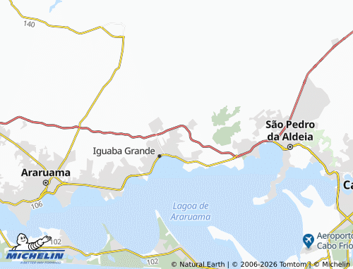 MICHELIN Nova Iguaba map - ViaMichelin