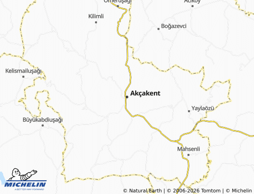 MICHELIN Akçakent map - ViaMichelin