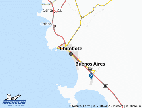MICHELIN Chimbote map - ViaMichelin