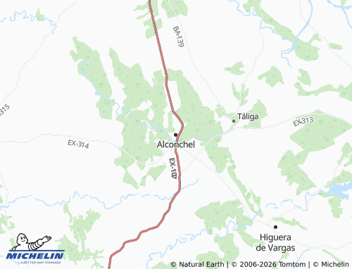 Kaart MICHELIN Alconchel - ViaMichelin