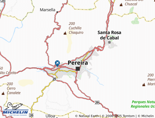 MICHELIN Los Guaduales map - ViaMichelin
